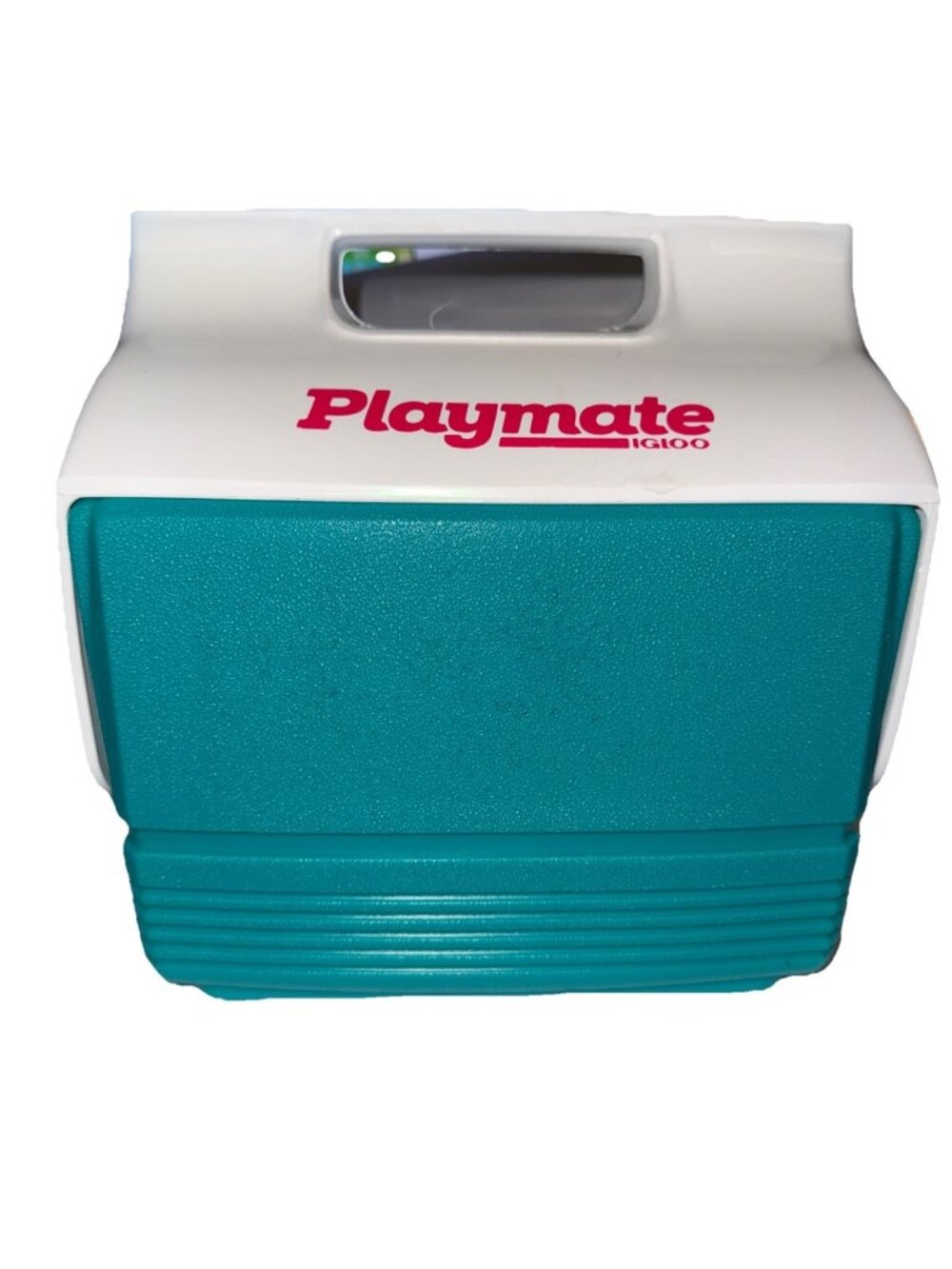 Igloo Playmate Elite 6 Pack Ice Chest Cooler Blue & White Push Button Flip Lid
